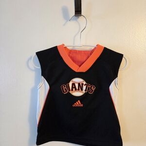 Adidas Kids Giants Baseball Jersey - Black and Orange